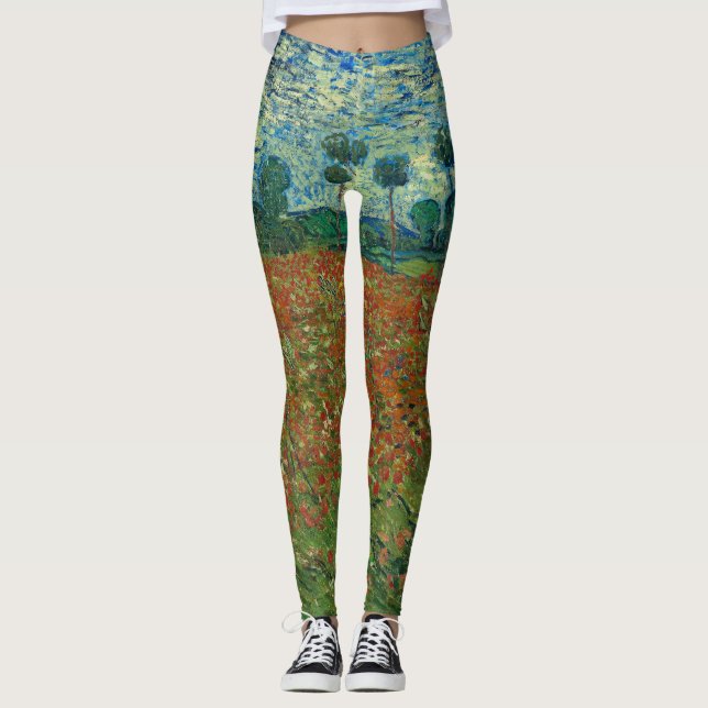Poppy Field - Vincent van Gogh Leggings (Front)