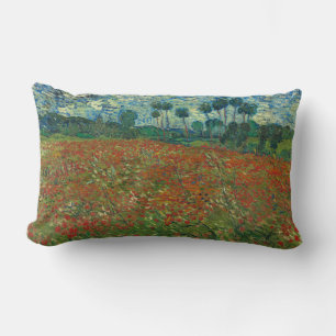 Poppy Field - Vincent van Gogh Lumbar Cushion