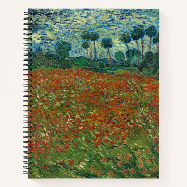 Poppy Field - Vincent van Gogh Notebook (Front)