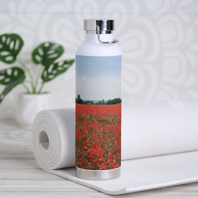 Poppy field - Water bottle (Yoga)