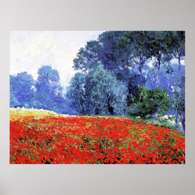 Poppy Fields, beautiful painting by Guy Rose Poster (Front)