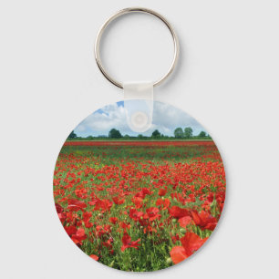 Poppy Fields Key Ring
