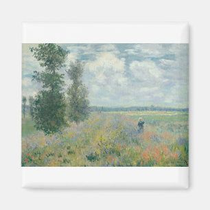 Poppy Fields near Argenteuil by Claude Monet Magnet