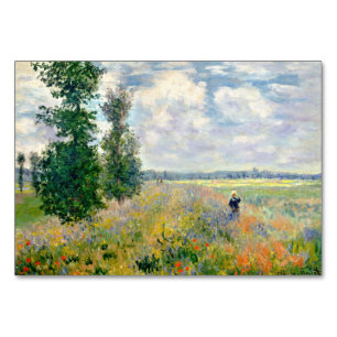 Poppy Fields near Argenteuil by Claude Monet Table Number
