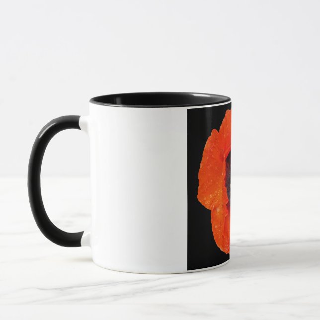 poppy flower after rain mug (Left)