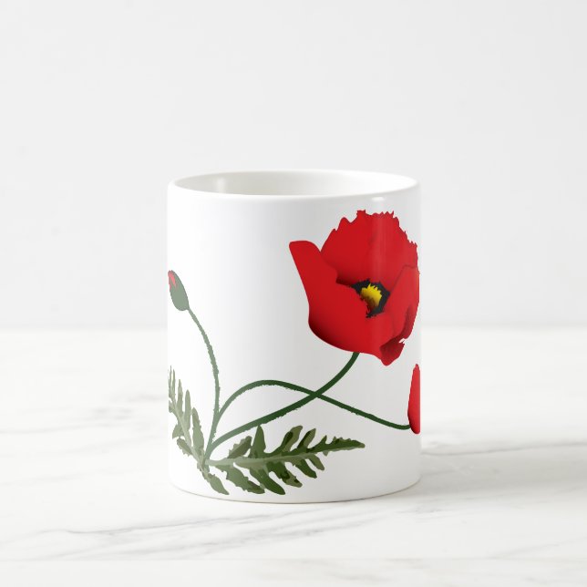 Poppy Flower Coffee Mug (Center)
