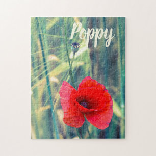 Poppy flower for gardeners and blossom lover gift jigsaw puzzle