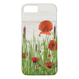 Poppy flower in grass iPhone 8/7 case
