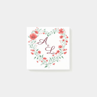 Poppy Flower Love Card Post-it Notes