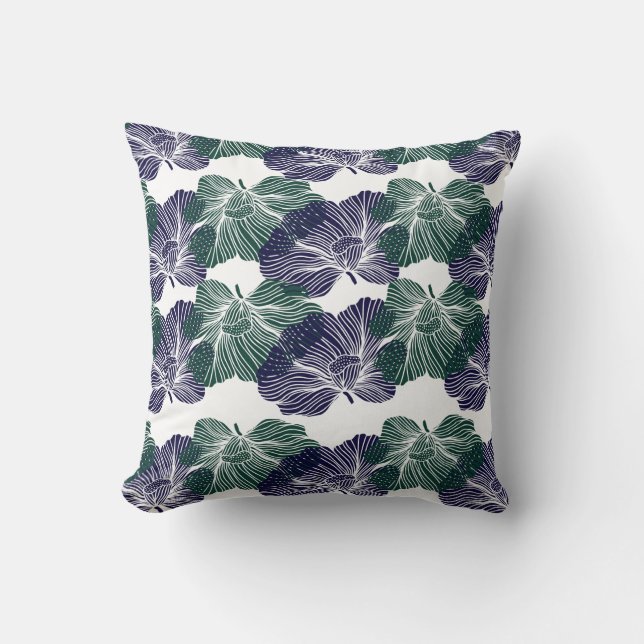 Poppy Flowers Accent Pillow (Front)