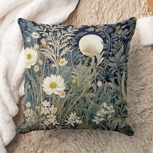 Poppy Flowers Farmhouse Decor Throw Pillow (Blanket)