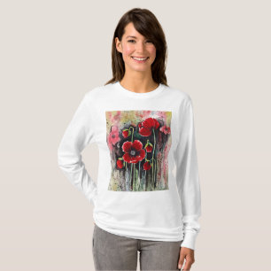 Poppy Flowers In Watercolor T-Shirt