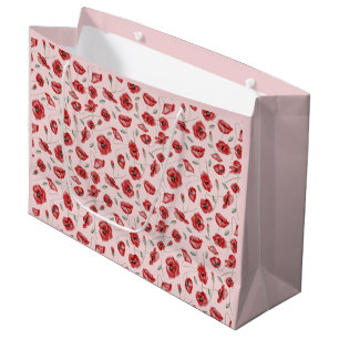 Poppy Flowers Large Gift Bag