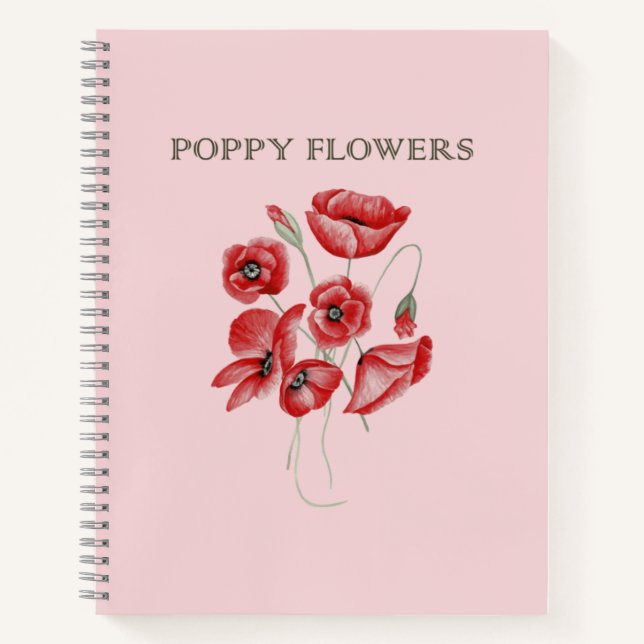 Poppy Flowers Notebook (Front)