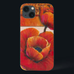 Poppy Flowers on Tan and Orange Background iPhone 13 Case<br><div class="desc">You can almost feel the texture of the petals on these poppy flowers painted by Tim O'Toole. They blend perfectly with the tan and orange background,  creating a splendidly poetic vision. Buy it for your home or give it as a gift!</div>