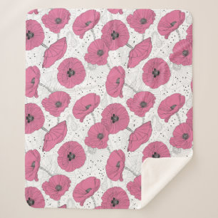 Poppy Flowers Pattern blankets