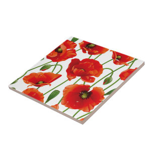Poppy Flowers Tile