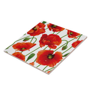 Poppy Flowers Tile