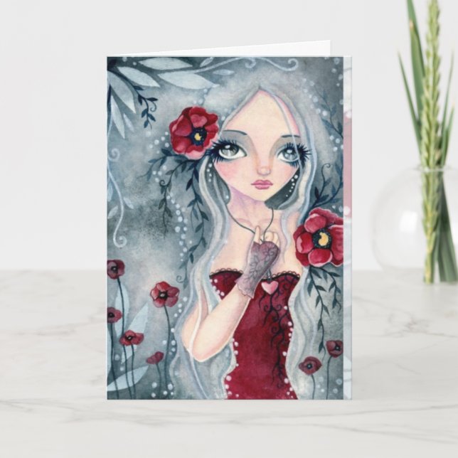 Poppy, from the mist  - blank card (Front)