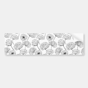 Poppy garden bumper sticker