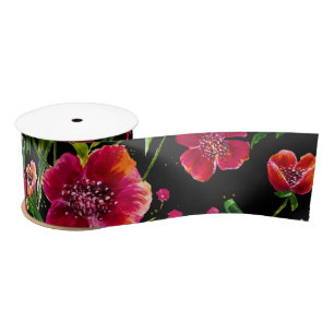 Poppy Garden Ribbon Satin Ribbon
