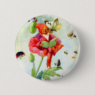 Poppy Gnome 6 Cm Round Badge