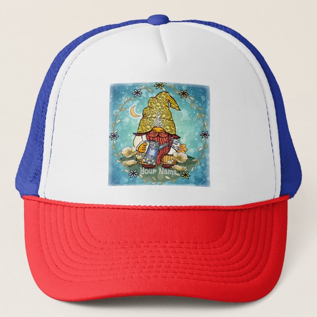 Poppy gnome  trucker hat (Front)