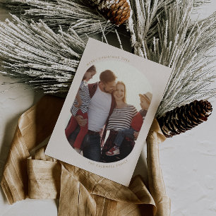 POPPY Gold Modern Fun Family DIY Photo Christmas Holiday Card