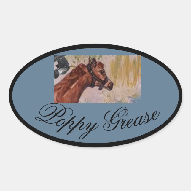 Poppy grease rectangular sticker (Front)