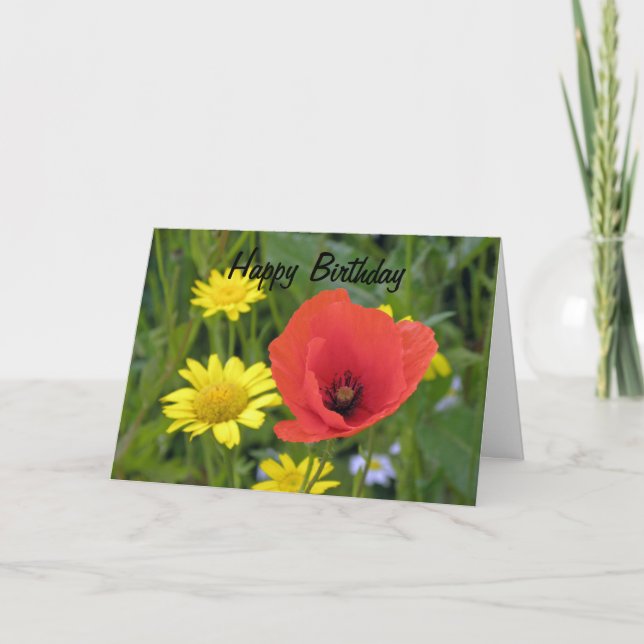 Poppy Greeting Card (Front)