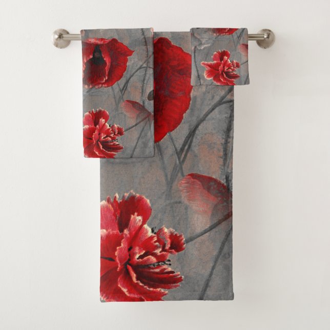 Poppy Haze Bath Towel Set (Insitu)