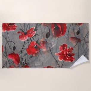 Poppy Haze Beach Towel