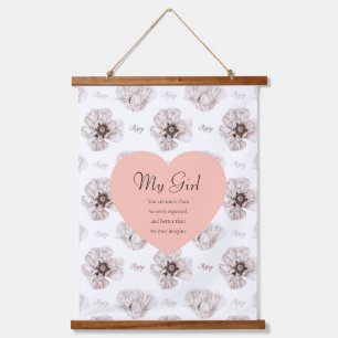 Poppy Illustrated Flower Hanging Tapestry