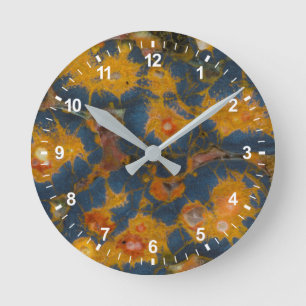 Poppy Jasper Round Clock