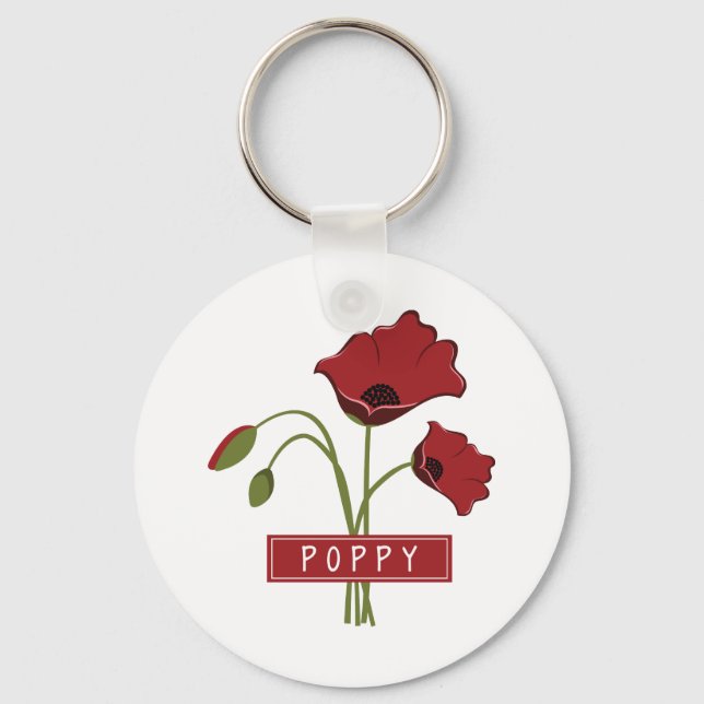Poppy Key Ring (Front)
