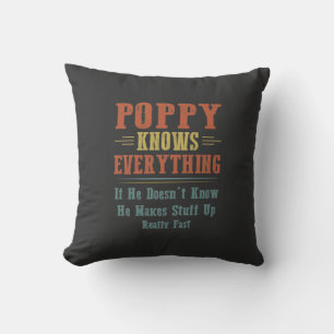 Poppy Knows Everything T-Shirt Cushion