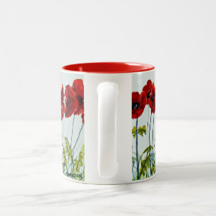 Poppy Line Dancers - Bloom Where You're Planted! Two-Tone Coffee Mug