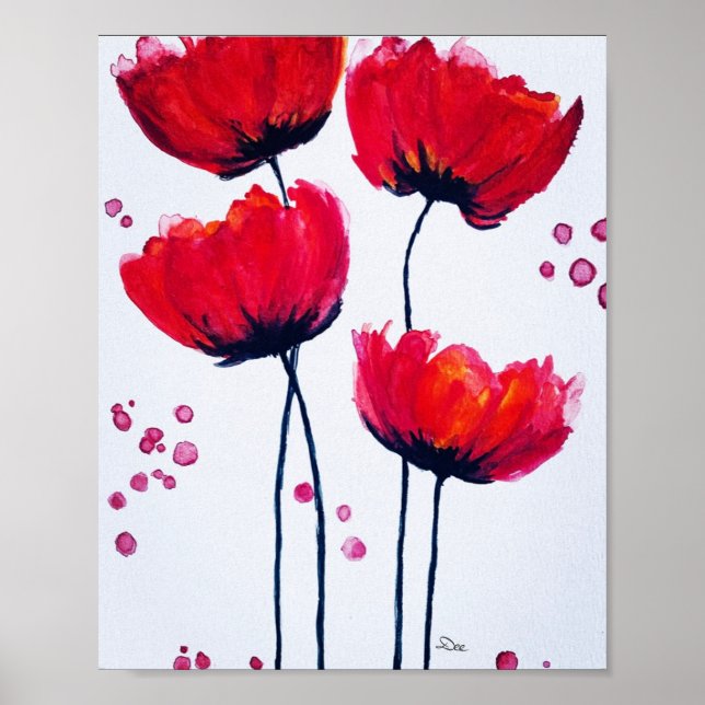 Poppy Love Canvas Poster (8x10) (Front)