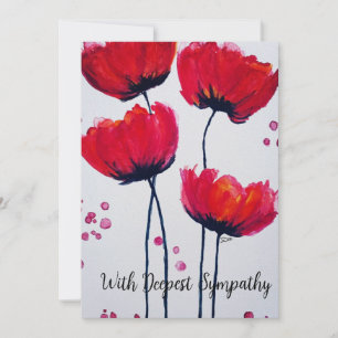 Poppy Love Flat Sympathy Card