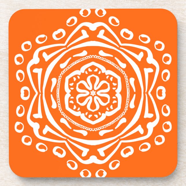 Poppy Mandala Coaster (Front)