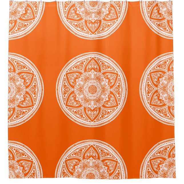 Poppy Mandala Shower Curtain (Front)