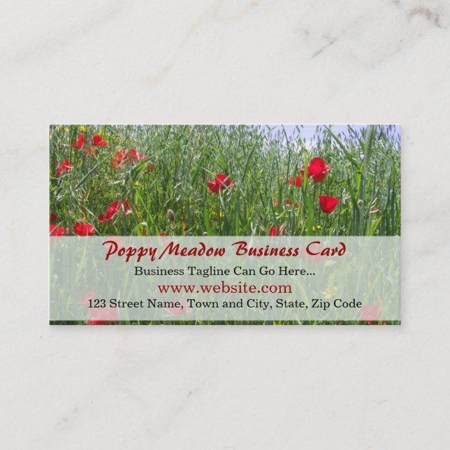 Poppy Meadow Business Card (Front)