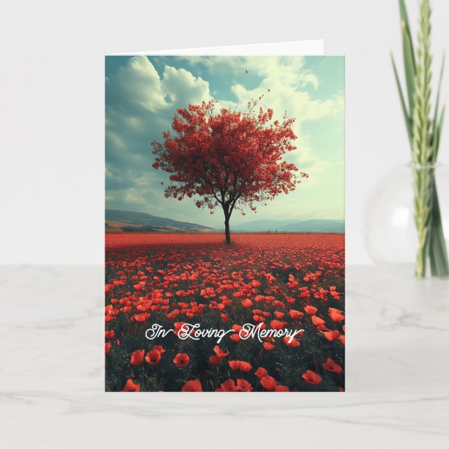 Poppy Meadow Lonely Tree Invitation (Front)