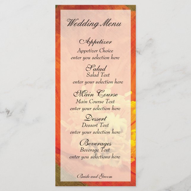Poppy menu card (Front)