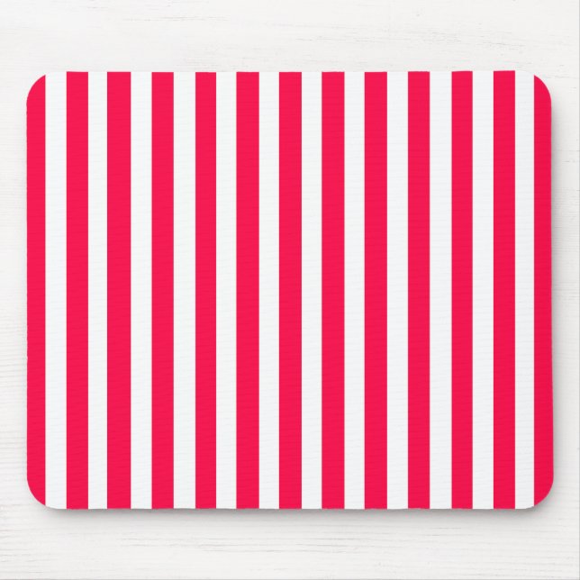 Poppy Modern Stripes Mouse Pad (Front)