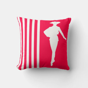 Poppy Modern Stripes with Fashion Silhouette Cushion