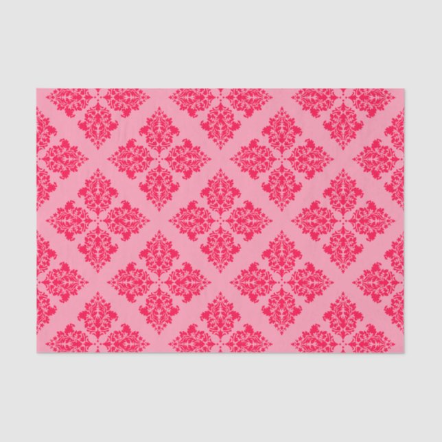 Poppy Moroccan Damask Tissue Paper (Front)