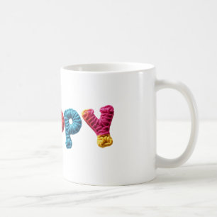 Poppy Name in Vibrant Crochet Pattern Coffee Mug