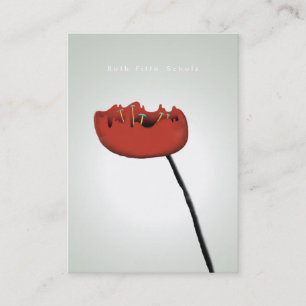 Poppy nature moonlight red elegant business card