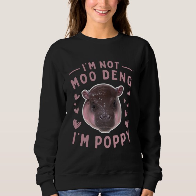 Poppy New Baby Pygmy Hippo at Metro Richmond Zoo V Sweatshirt (Front)